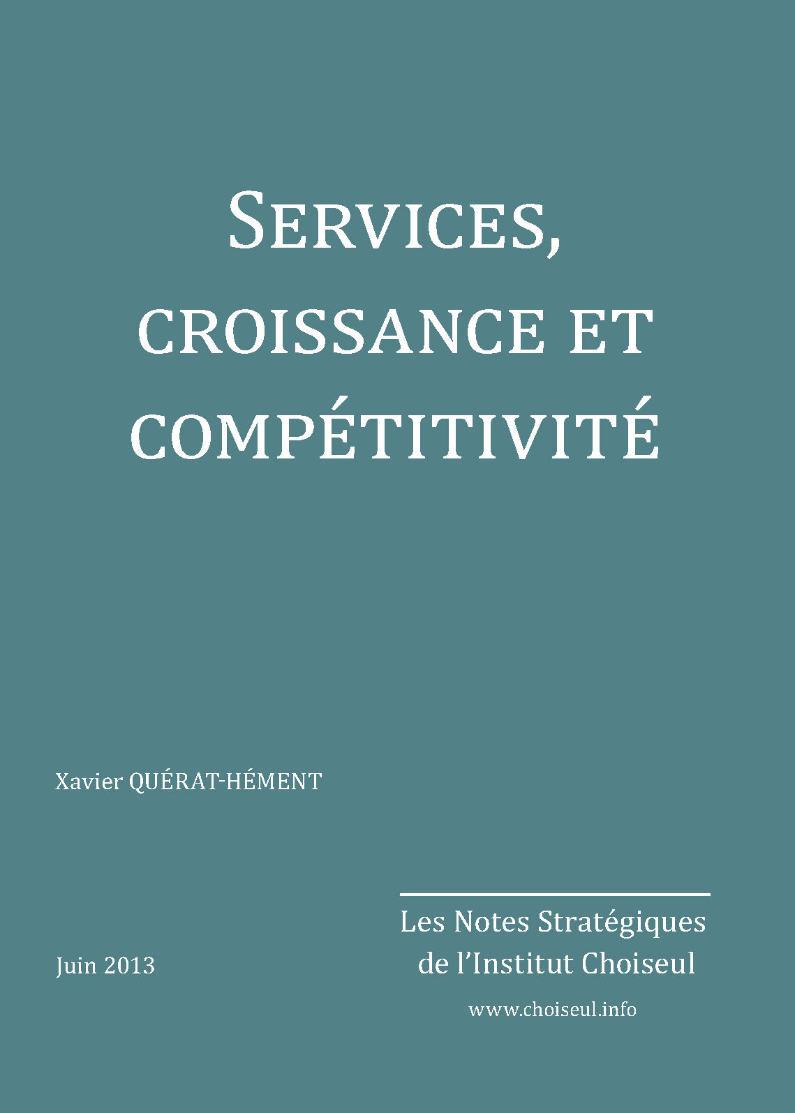 Services, croissance et compétitivité