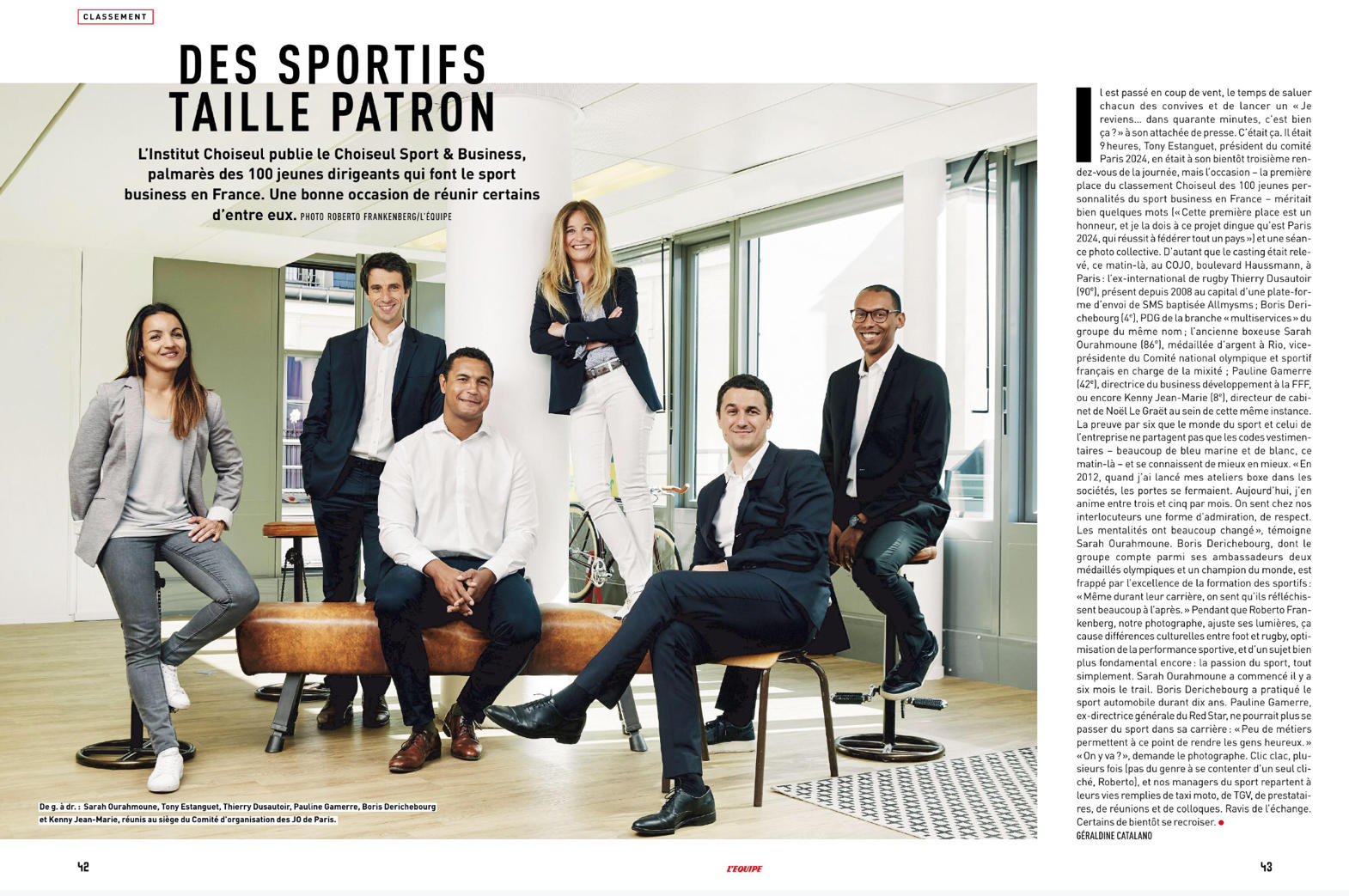 Dossier Choiseul Sport & Business par l’Équipe Magazine