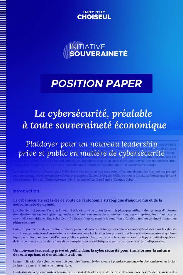 La cybersécurité, préalable à toute souveraineté économique