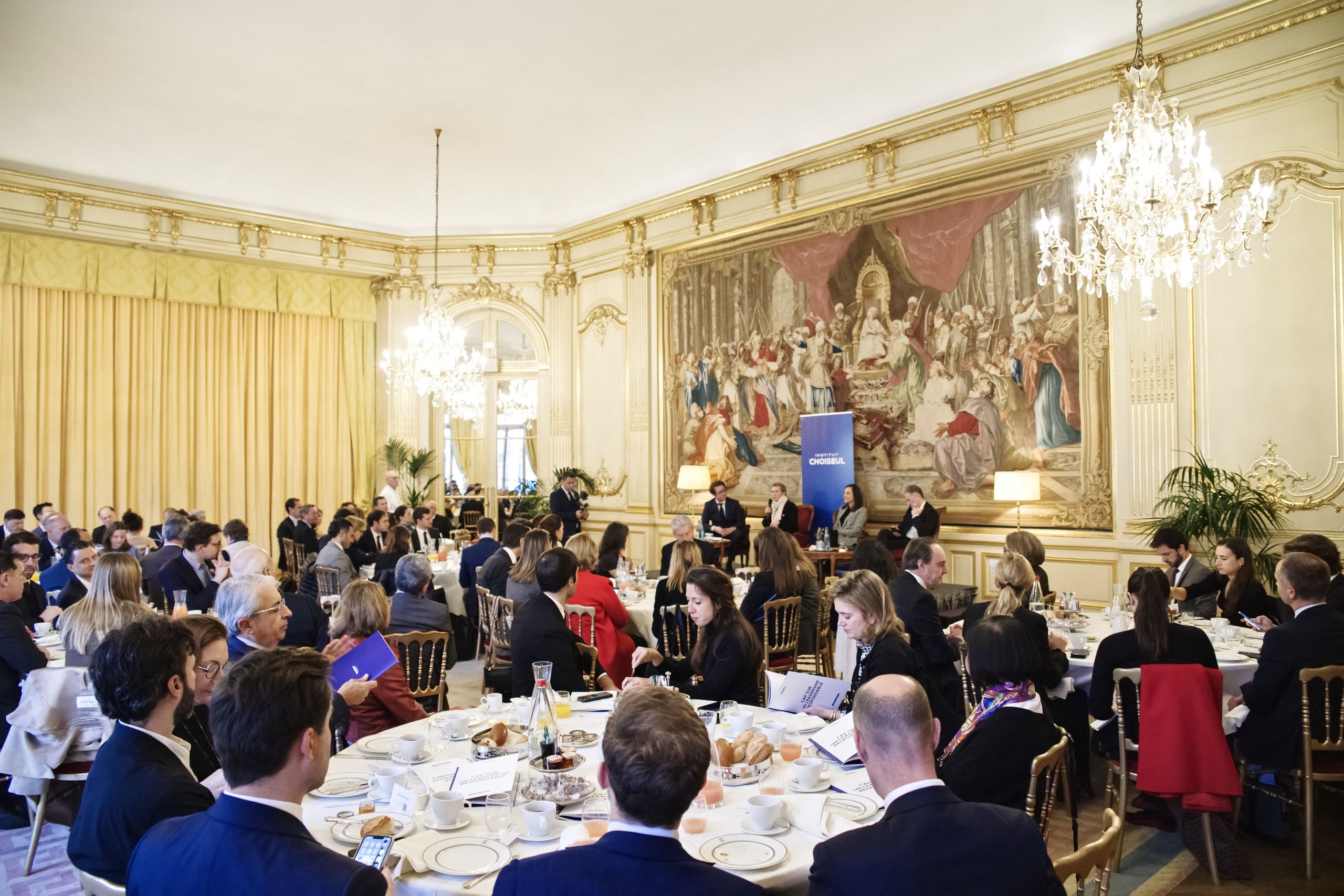 Quentin Périnel, Brune Poirson, Pascal Lorot, Marie-Claire Daveu, Bris Rocher pour l'Institut Choiseul