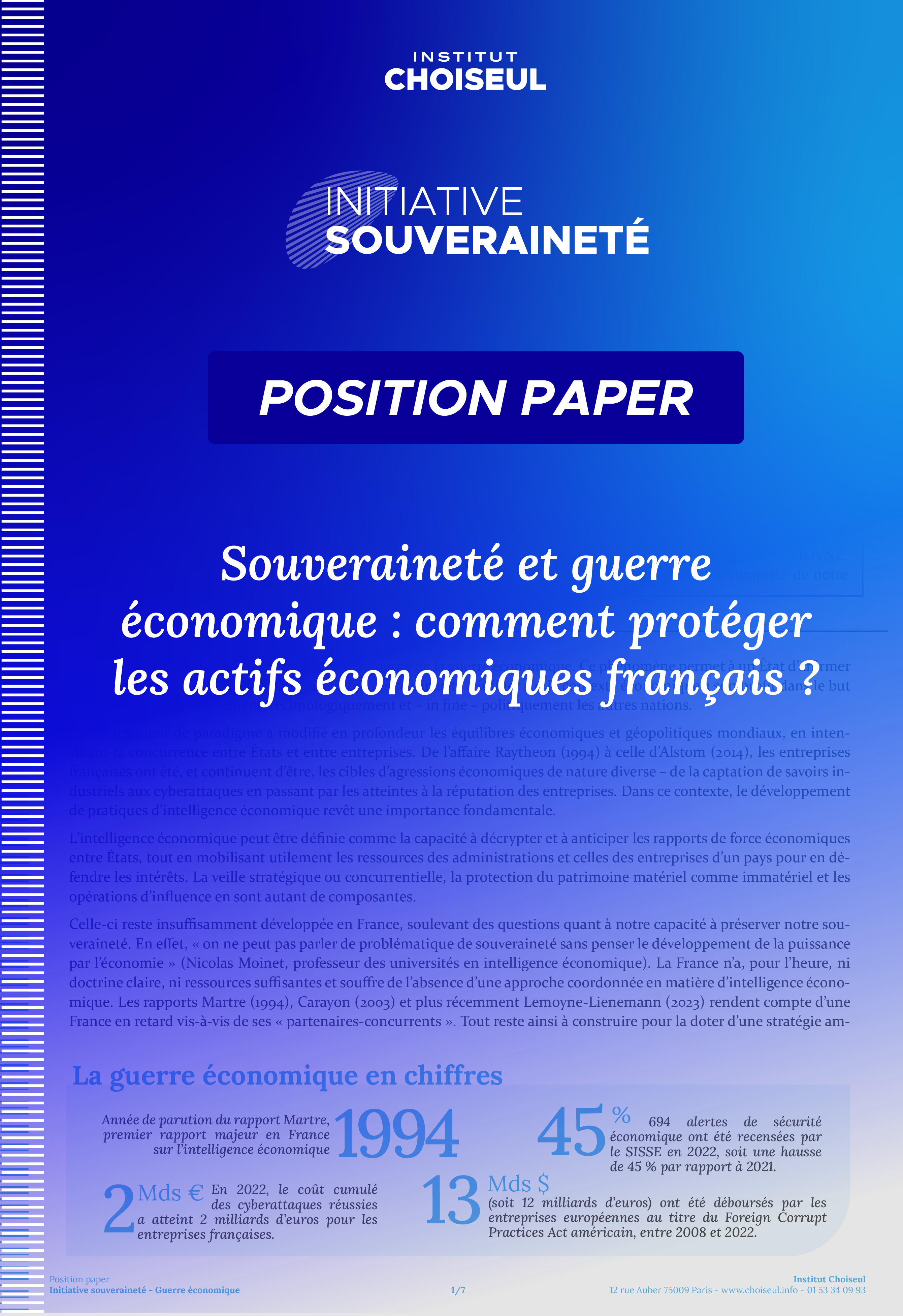 Souveraineté et guerre économique : comment protéger les actifs économiques français ?